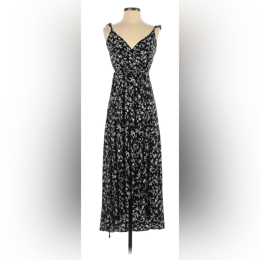 Aqua Maxi Floral Dress
